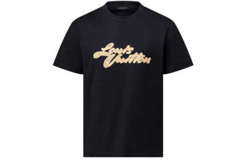 LV Embroidered Signature T-Shirt Black