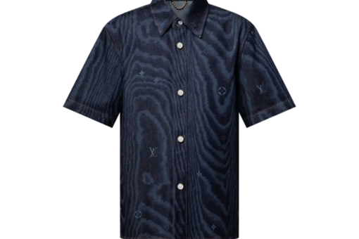 LV Short-Sleeved Denim Shirt Indigo