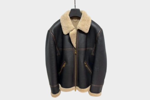 LV Leather Jacket Brown