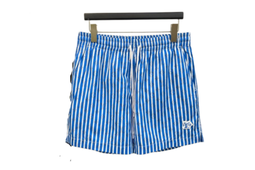 LV Checked Monogram Swim Shorts Blue