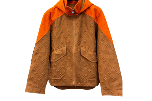 LV Monogram Denim Jacket Brown & Orange
