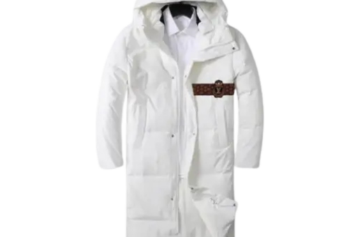 LV Long Puffer Jacket White
