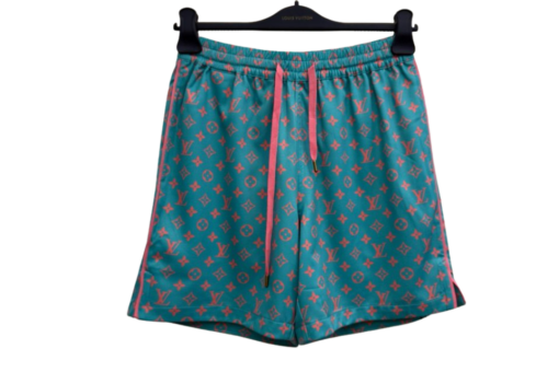 LV Monogram Silk Shorts Strawberry Ice