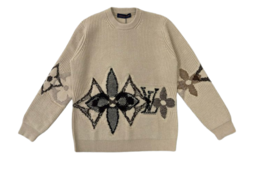 LV Graphic Knitted Crewneck In Responsibly Sourced Wool