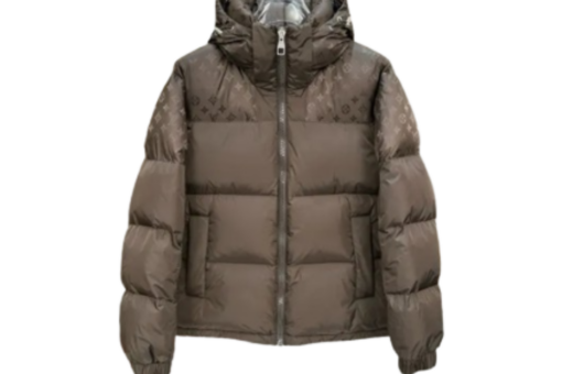 LV Down Puffer Jacket Brown