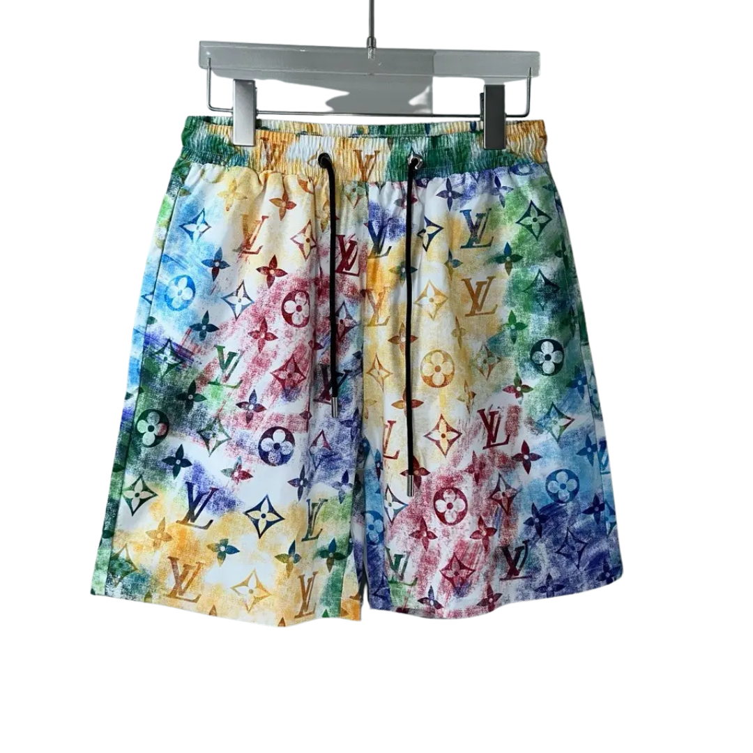 LV Pastel Monogram Logo Multicolor Shorts 2026 | Drip Kickz LV Pastel Monogram Logo Multicolor Shorts