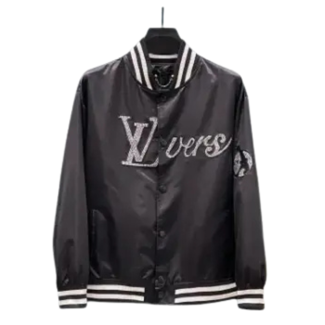LV Bomber Tracksuit Jacket Black 2026 | Drip Kickz LV Bomber Tracksuit Jacket Black