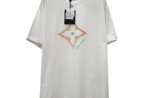 LV Monogram Flower 3D Gradient Print T-Shirt White