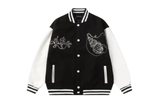 LV Varsity Bomber Jacket Black & White