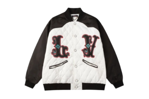 LV Satin Bomber Jacket Black & White