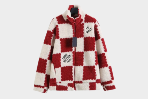 Louis Vuitton x Nigo Jacquard Damier Fleece Blouson White/Red