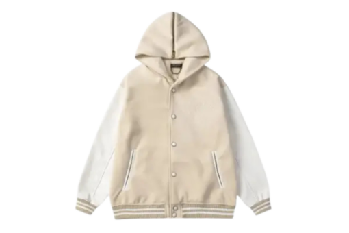 Louis Vuitton Calfskin Sailor Varsity Jacket Cream/White