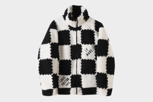 LV Fleece Check Fleece Black