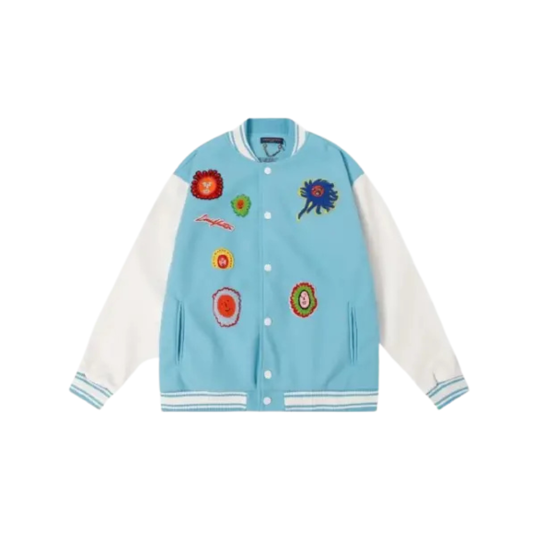 LV Varsity Jacket Paste & White 2026 | Drip Kickz LV Varsity Jacket Paste & White