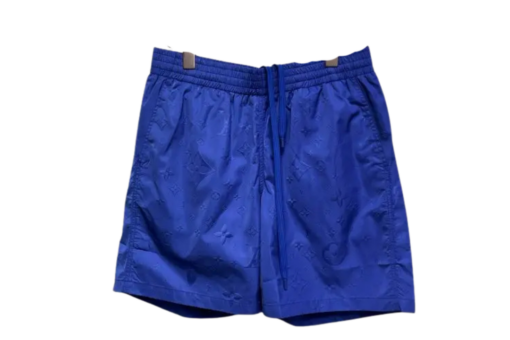 LV 3D Pocket Monogram Swim Board Shorts Blue