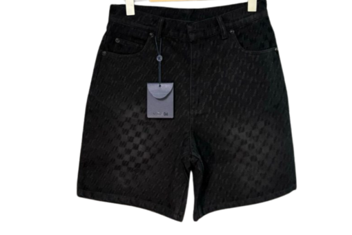 LV Graphic Jacquard Fluid Shorts Black