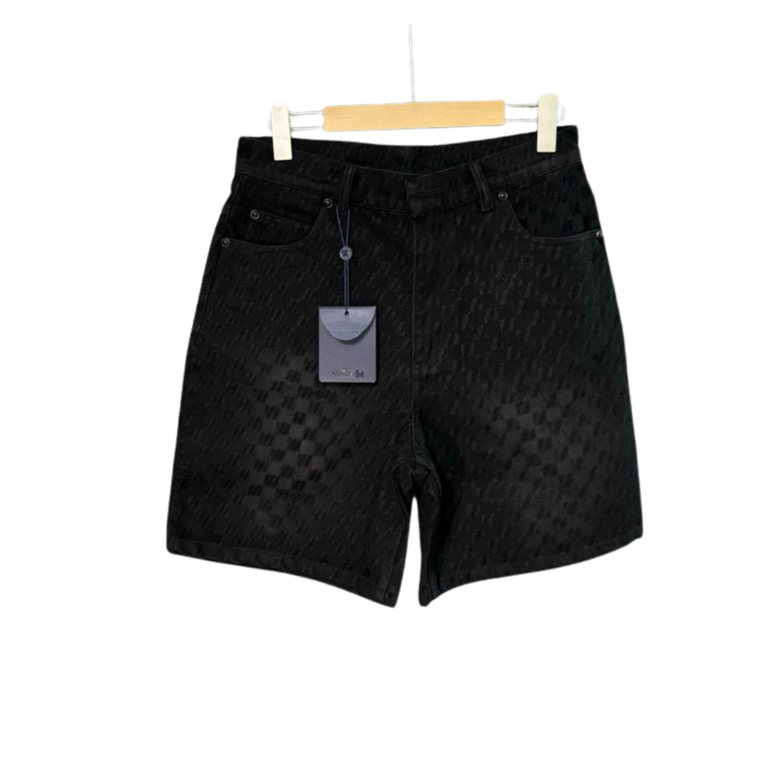 LV Graphic Jacquard Fluid Shorts Black 2026 | Drip Kickz LV Graphic Jacquard Fluid Shorts Black