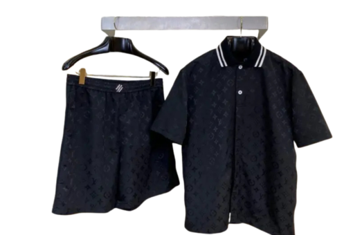 LV Monogram Moire Jacquard Short Set Black