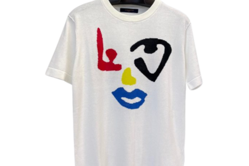 LV Short Sleeve Geometric T-Shirt White