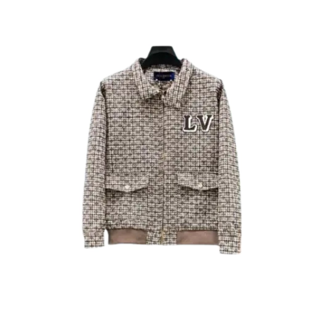 LV Monogram Wool Harrington Blouson Grey 2026 | Drip Kickz LV Monogram Wool Harrington Blouson Grey