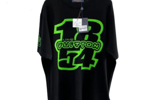 LV 1854 Graphic Knit T-shirt Black