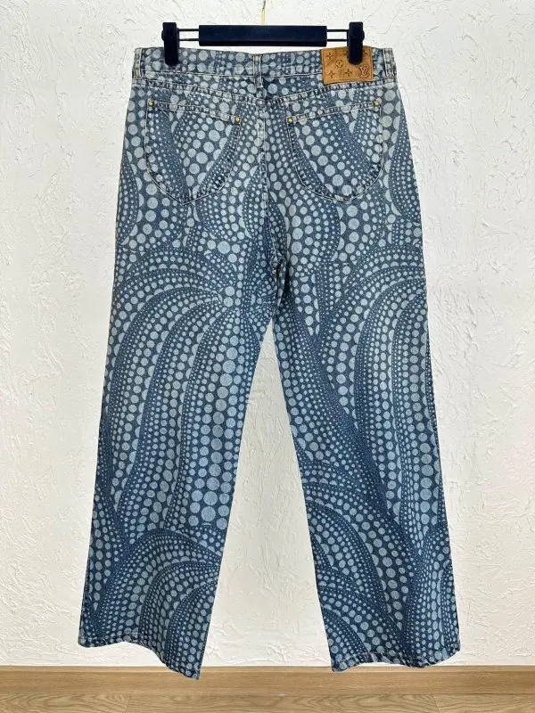 LV x Yayoi Kusama All-Over Pumpkin Denim Jeans 2026 | Drip Kickz LV x Yayoi Kusama All-Over Pumpkin Denim Jeans - Image 2