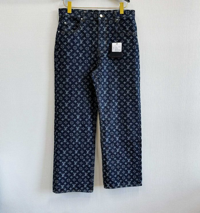 LV Monogram Jeans 2026 | Drip Kickz LV Monogram Jeans - Image 3