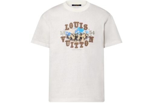 LV Graphic Cotton and Linen-Blend T-Shirt