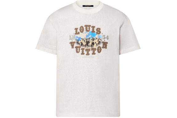 LV Graphic Cotton and Linen-Blend T-Shirt 2026 | Drip Kickz LV Graphic Cotton and Linen-Blend T-Shirt