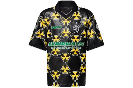 LV Soccer Ball Patchwork Leather Short-Sleeved Top Lemon Curry