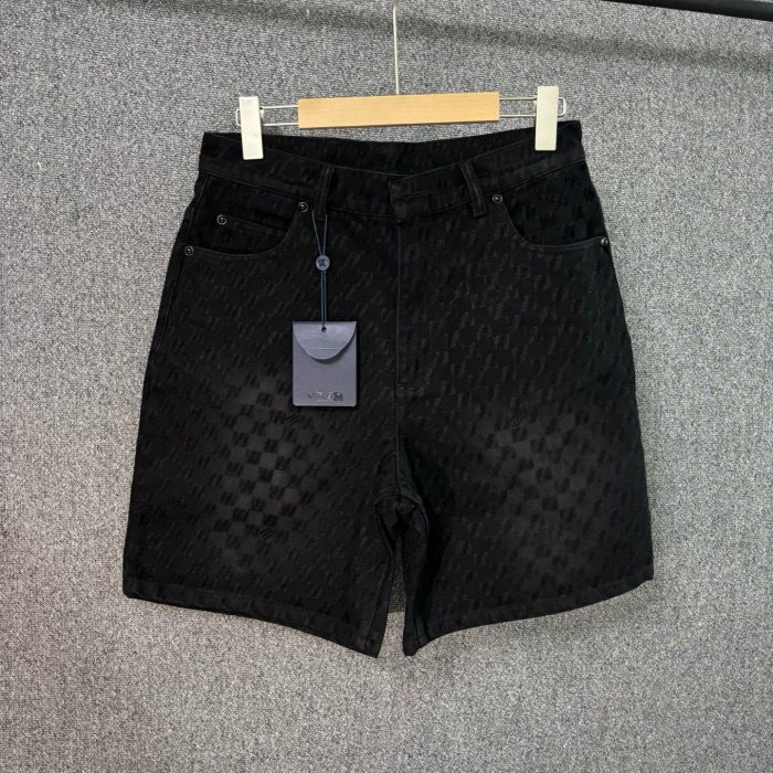 LV Graphic Jacquard Fluid Shorts Black 2026 | Drip Kickz LV Graphic Jacquard Fluid Shorts Black - Image 2