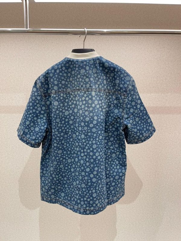 LV Yayoi Kusama Denim Shirt Blue 2026 | Drip Kickz LV Yayoi Kusama Denim Shirt Blue - Image 2