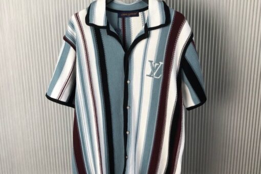 LV Striped Crochet Shirt Multicolor