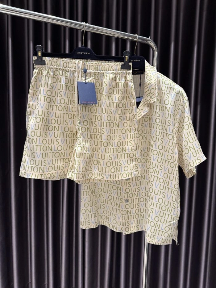LV Monogram Pattern Shirt Set 2026 | Drip Kickz LV Monogram Pattern Shirt Set - Image 2