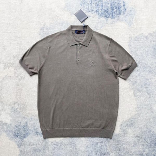 LV Polo T-Shirt Grey 2026 | Drip Kickz LV Polo T-Shirt Grey - Image 2