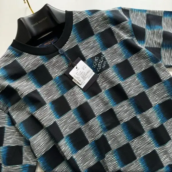 LV T-Shirt Black Check 2026 | Drip Kickz LV T-Shirt Black Check - Image 2
