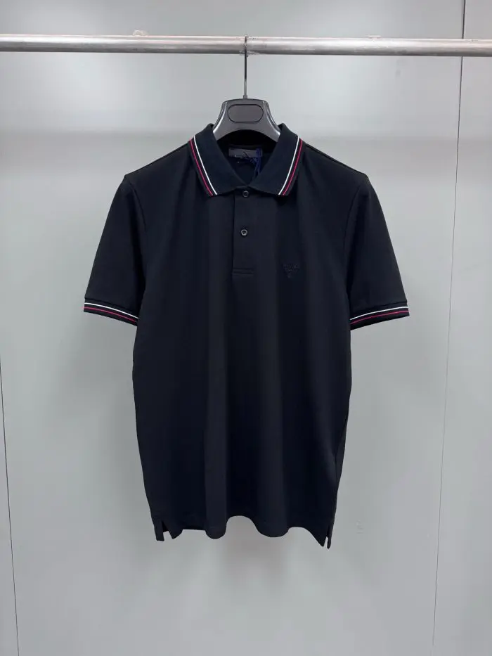 Prada Beyaz Men Short Sleeve Pique Polo T-Shirt Black 2026 | Drip Kickz Prada Beyaz Men Short Sleeve Pique Polo T-Shirt Black
