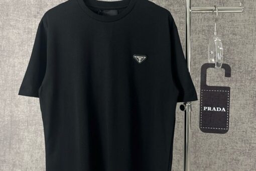 Prada logo-patch short-sleeve T-shirt black