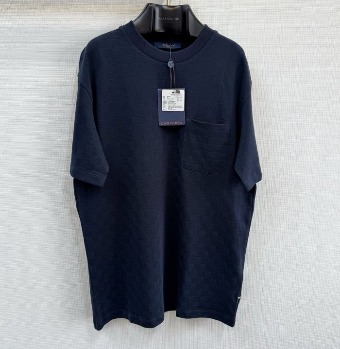 LV Half Damier Pocket T-Shirt Dark Night Blue 2026 | Drip Kickz LV Half Damier Pocket T-Shirt Dark Night Blue - Image 2