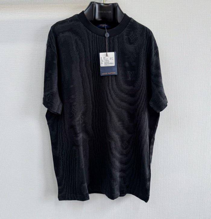 LV Jersey Jacquard T-Shirt Black 2026 | Drip Kickz LV Jersey Jacquard T-Shirt Black - Image 2