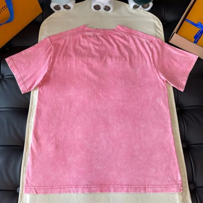 LV Washed Ribbed T-Shirt Pink 2026 | Drip Kickz LV Washed Ribbed T-Shirt Pink - Image 2