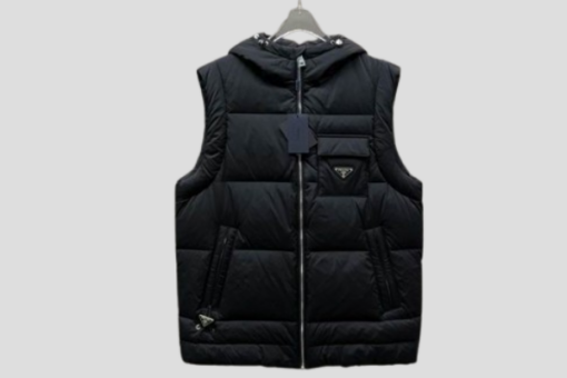 Prada Re-Nylon Puffer Vest Black