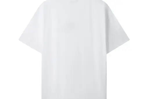 Prada Cotton T-Shirt Iconic Enameled Metal Triangle Logo White