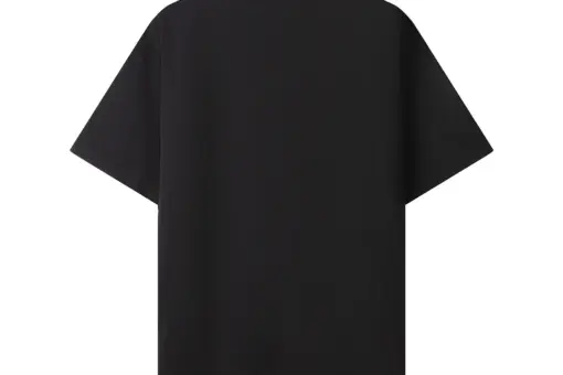Prada Black Cotton T-Shirt Enameled Metal Triangle Logo
