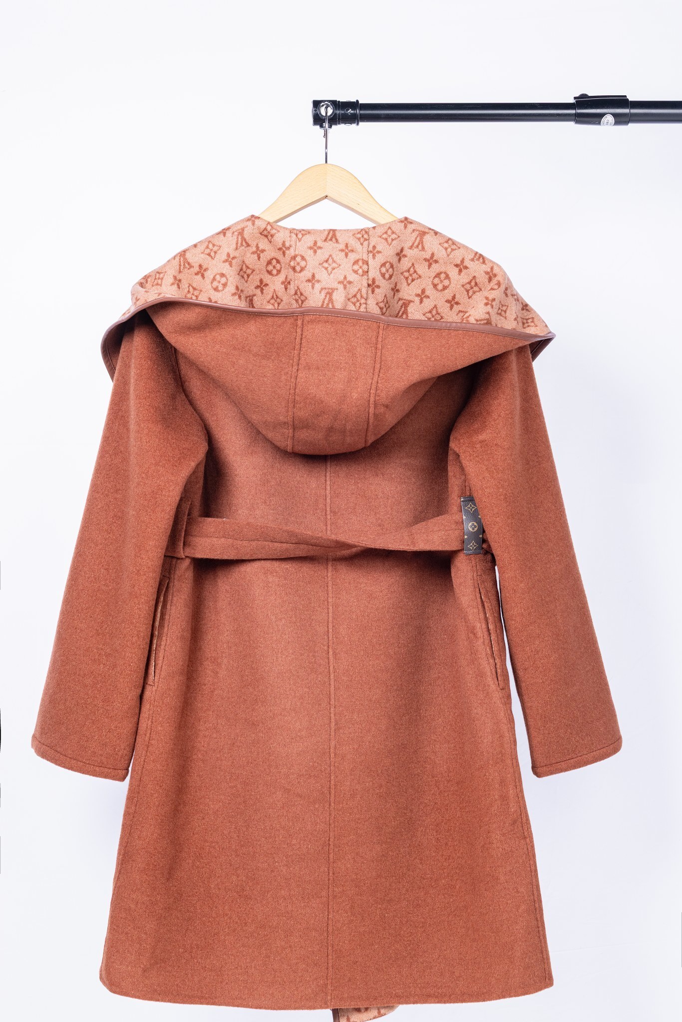 LV Long Wool Coat Full Brown 2026 | Drip Kickz LV Long Wool Coat Full Brown - Image 2