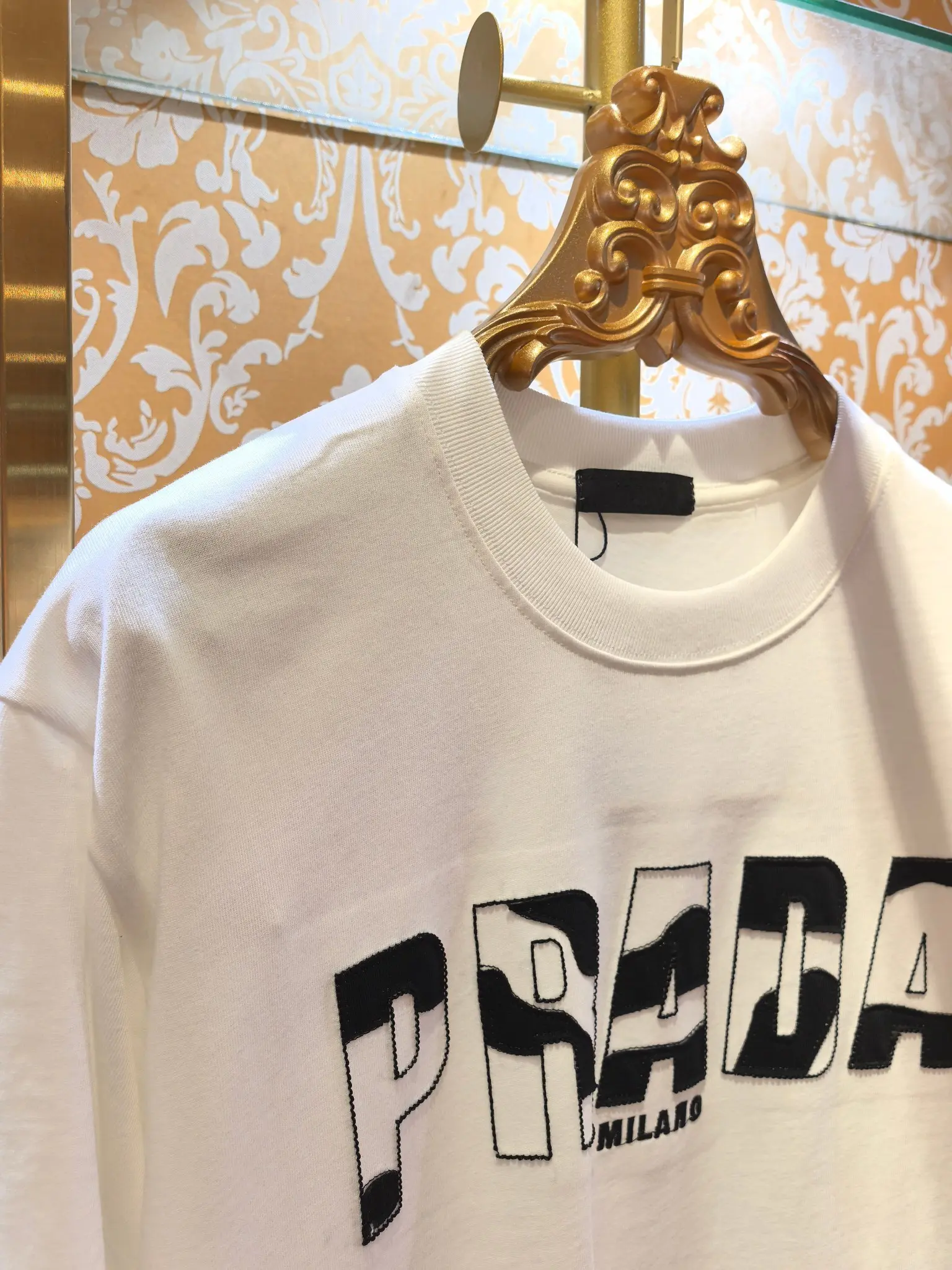 Prada Milano Cotton T-Shirt White 2026 | Drip Kickz Prada Milano Cotton T-Shirt White - Image 2