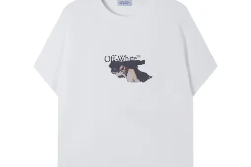 Off-White Virgil Abloh Paint Arrow Cotton T-Shirt White