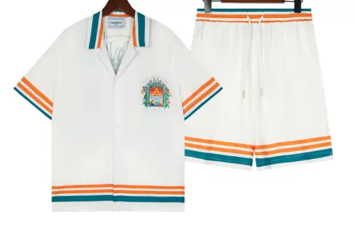 Casablanca Casa Way Short Sleeve Silk Shirt And Shorts Set
