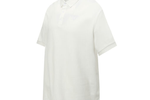 Prada Men’s Piqué Short Sleeves Polo Shirt White