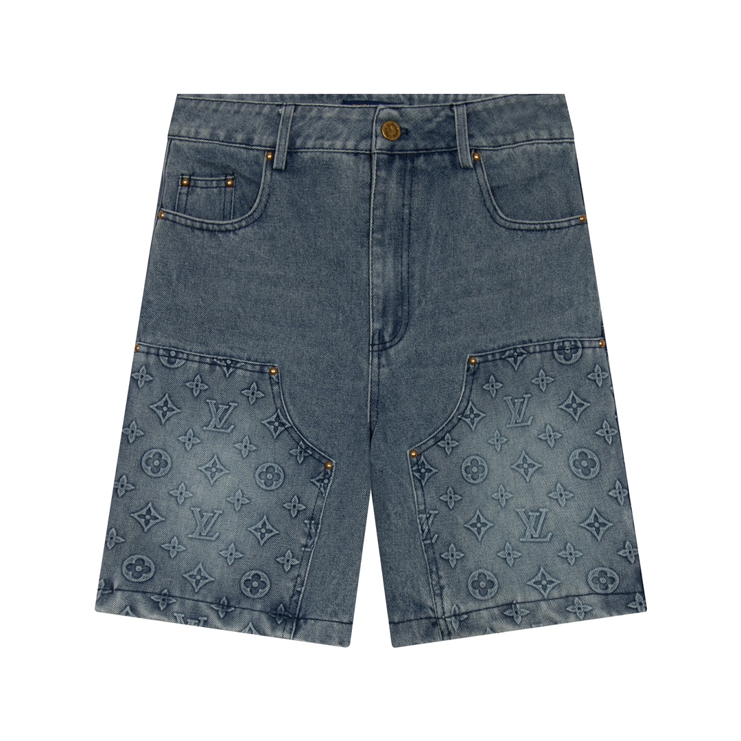 LV Suit Short-Sleeved Denim Workwear Suit 2026 | Drip Kickz LV Suit Short-Sleeved Denim Workwear Suit - Image 4